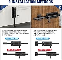 Vista 3 de Pestillo de cerrojo de barril, perno deslizante, herrajes para puerta, 7.8 pulgadas, resistente, acero inoxidable 304, para valla, madera, puerta
