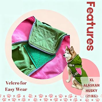 Dog Raincoat Reversible Jacket with Backpack, Large