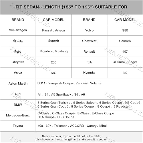 Miniatura 7 de NEVERLAND Funda impermeable para automóvil SUV para todo tipo de clima con diseño de cremallera, protección UV, resistente al viento, a prueba de