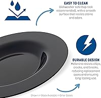 Vista 3 de Tazones Carlisle Sierrus de melamina para sopas/ensaladas, Negro, 12