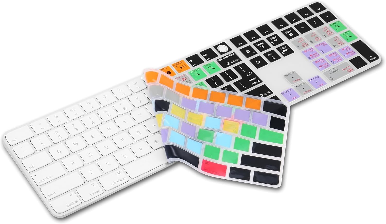 XSKN Ableton Live Shortcuts EU&US Universal Version Silicone Keyboard Cover Skin for 2021-2023 iMac 24 inch M1 M3 Magic Keyboard with Touch ID and Numeric Keypad 2022 Mac Studio (A2520)
