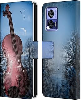 Head Case Designs Officially Licensed Mark Ashkenazi Violin Music Leather Book Wallet Case Cover Compatible with Motorola Edge 30 Neo 5G