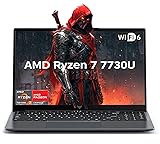 Gaming Laptop, 15.6inch Laptop with AMD Ryzen 7 7730U(8C/16T, Up to 4.5GHz), 16GB RAM 512GB NVMe SSD Windows 11 High Performance Laptop Computer, Up to 2TB, Radeon RX Vega 8 Graphics, WiFi 6