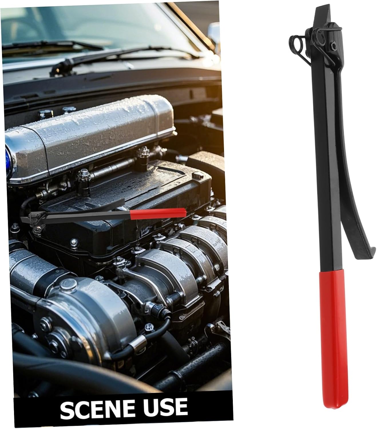 Engine Adjustment Wrench Carbon Steel Pulley Turner Tool for Car Mechanic Auto Repair and Valve Adjustment