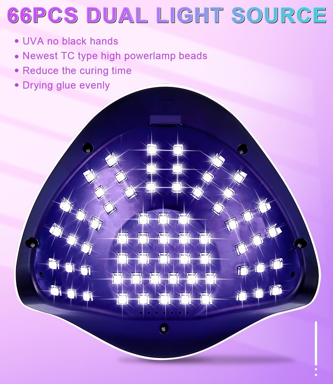 Lampada UV LED Unghie, 280W Professionale Semipermanente Curare Rapidamente Pedicure Fornetto Unghie per Tutti i Smalti, Automatico Sensore e Schermo 4 Timer per Manicure a Casa e in Salone