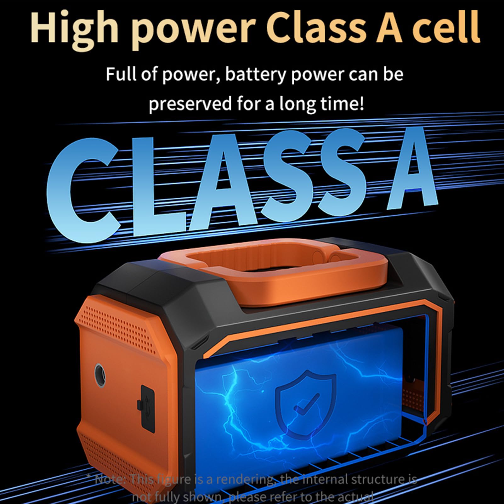 Compresor de Aire Portátil, Arrancador de Batería de Coche de 10000 MAh con Fuente de Alimentación de Emergencia e Iluminación LED, para Neumáticos de Coche, Motocicleta, (Orange)
