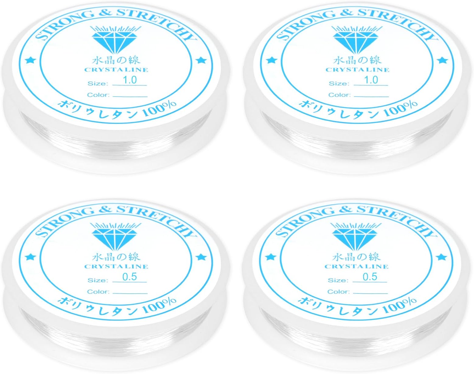 Ogquaton Fil élastique Fort Clair De Cristal De 0.8mm Approprié à La