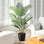 FOPAMTRI Artificial Areca Palm Plant 4.6 Feet Fake Palm Tree with 15 Trunks Faux Tree for Indoor Outdoor Modern Decor Feaux Dypsis Lutescens Plants in Pot for Home Office, Decor Pot is NOT Included