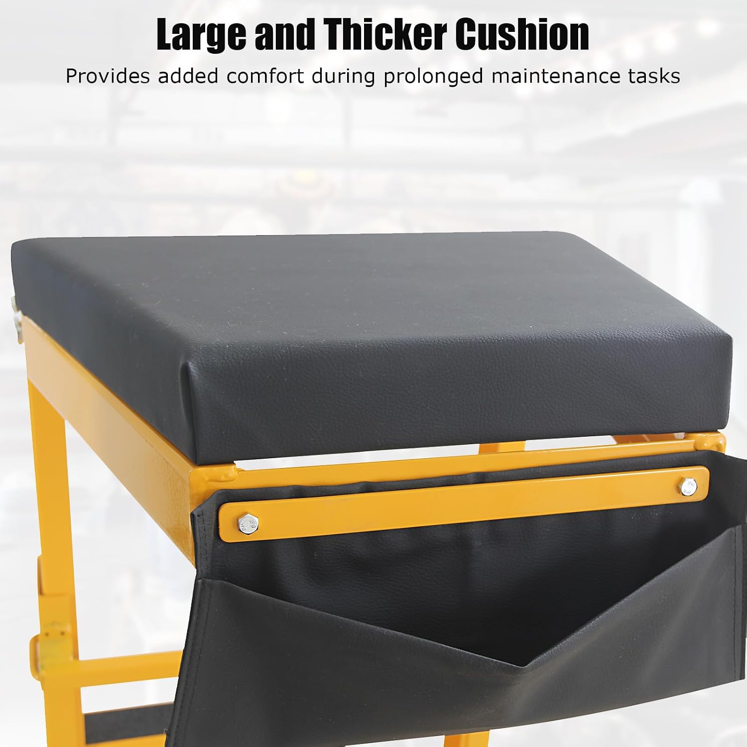 Topside Automotive Creeper with Adjustable Height 48"-66", 400 LBS High Top Engine Creeper with 4 Swivel Casters, Thick Padded Deck & Foldable Design for Truck, Garage, Auto Repair & Maintenance