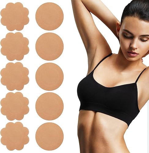 Vista 2 de Sibba Pezón Cubierta Empanadas Almohadillas Pétalos De Mama Pegatinas Cinta Pasty Nipless Lift Stickiness Pegajosa Lencería Vestido De Novia