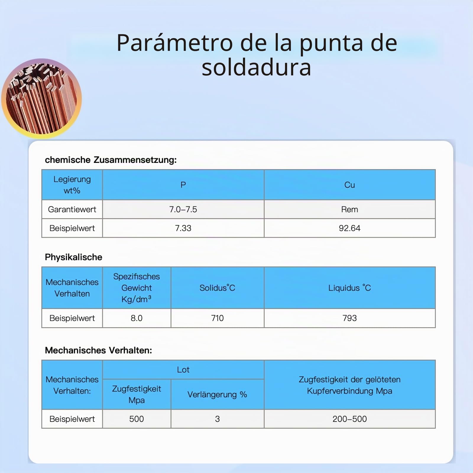 10 Varillas de soldadura de cobre, 40 cm, varilla de soldadura de cobre de fósforo a baja temperatura, soldadura de cobre HVAC, aditivos de soldadura para refrigeradores, tubos de cobre de aire