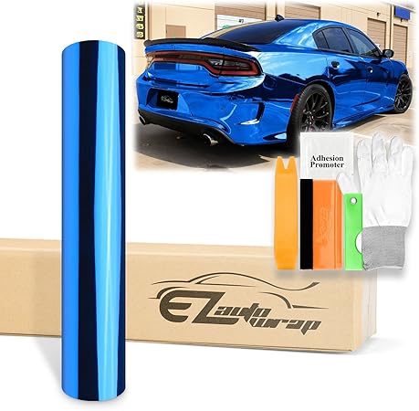Amazon Co Jp スーパーキャスト クロム スカイブルー ビニールラップステッカー 車 自動車 オートバイ Diy デカール シート エアリリース チャンネル 気泡フリー 粘着 剥がして貼れるツールキット 60インチx60インチ 5フィートx5フィート Automotive