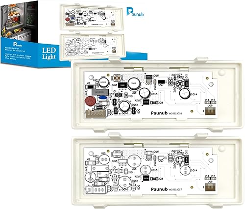 W10515058 y 1 juego de luces LED principales W10515057, compatible con Whirlpool Kenmore Maytag, KitchenAid, Repalce WPW10515058 WPW10515057,