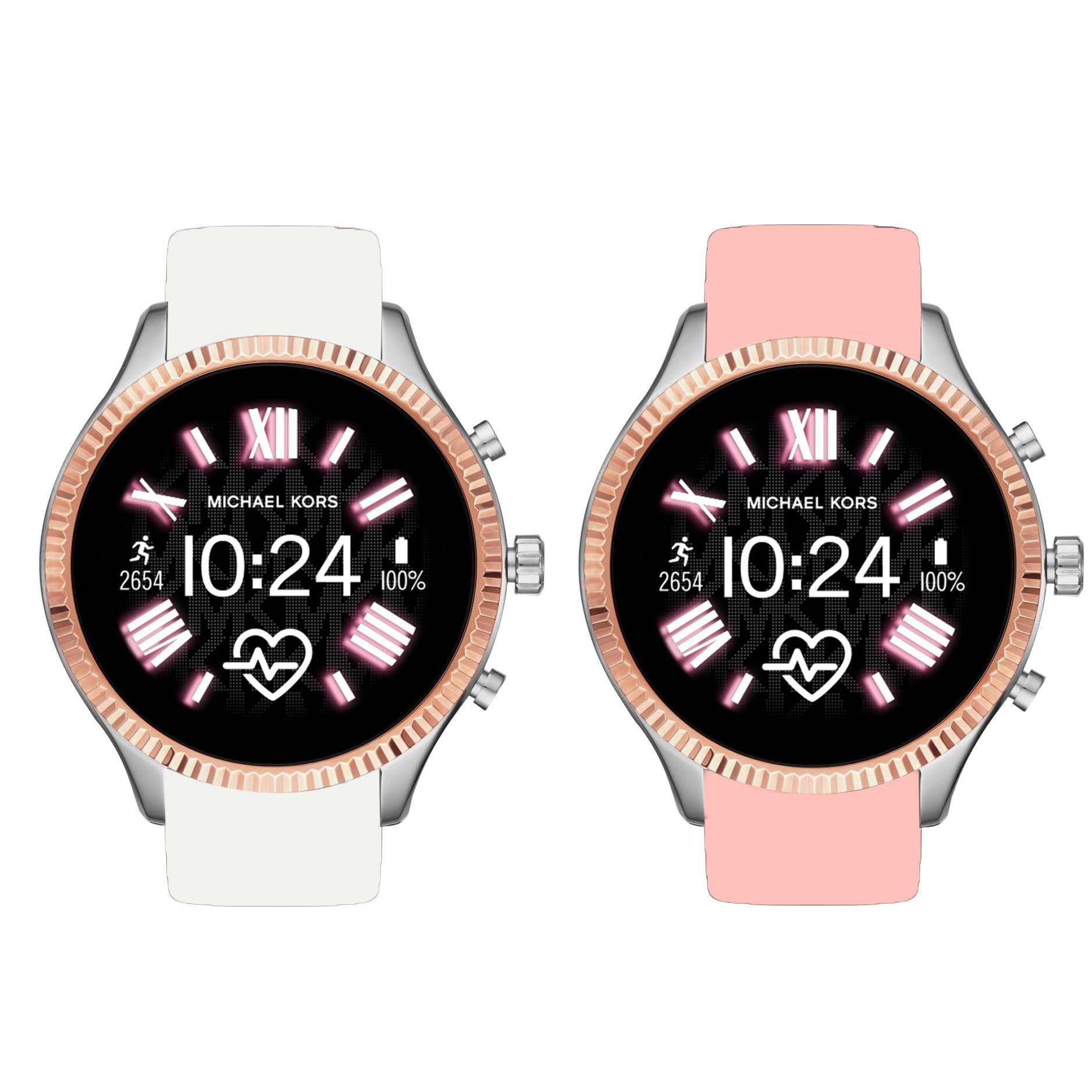 200Pcs Compatible for Michael Kors Lexington 2 Bands, Blueshaw Quick Release Soft Silicone Breathable Sport Strap Replacement Wristband for MK Access Lexington 2 Smartwatch (2 -b)