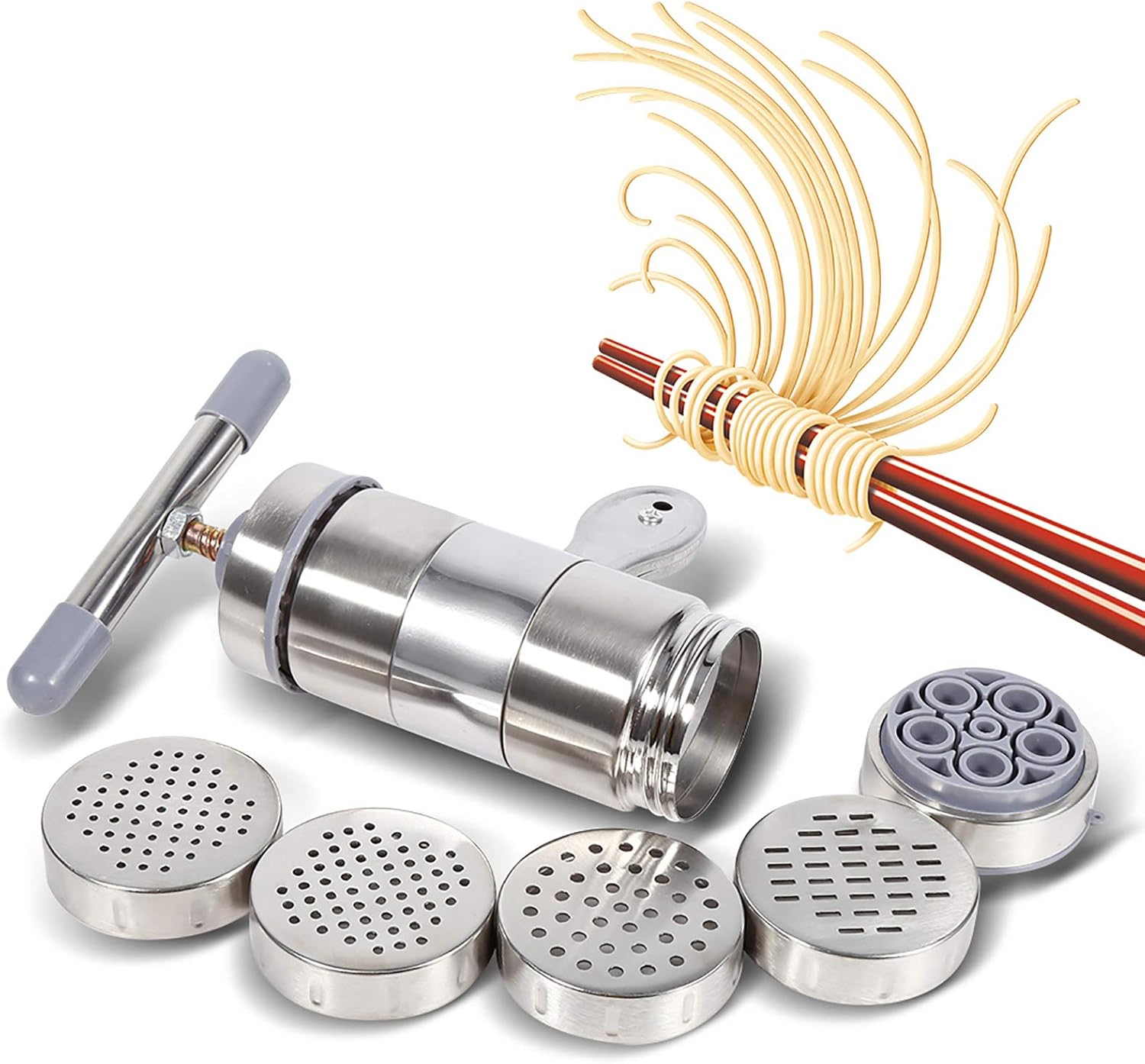 Wallfire Manual DIY Noodle Maker Portable Stainless Steel Pasta Maker