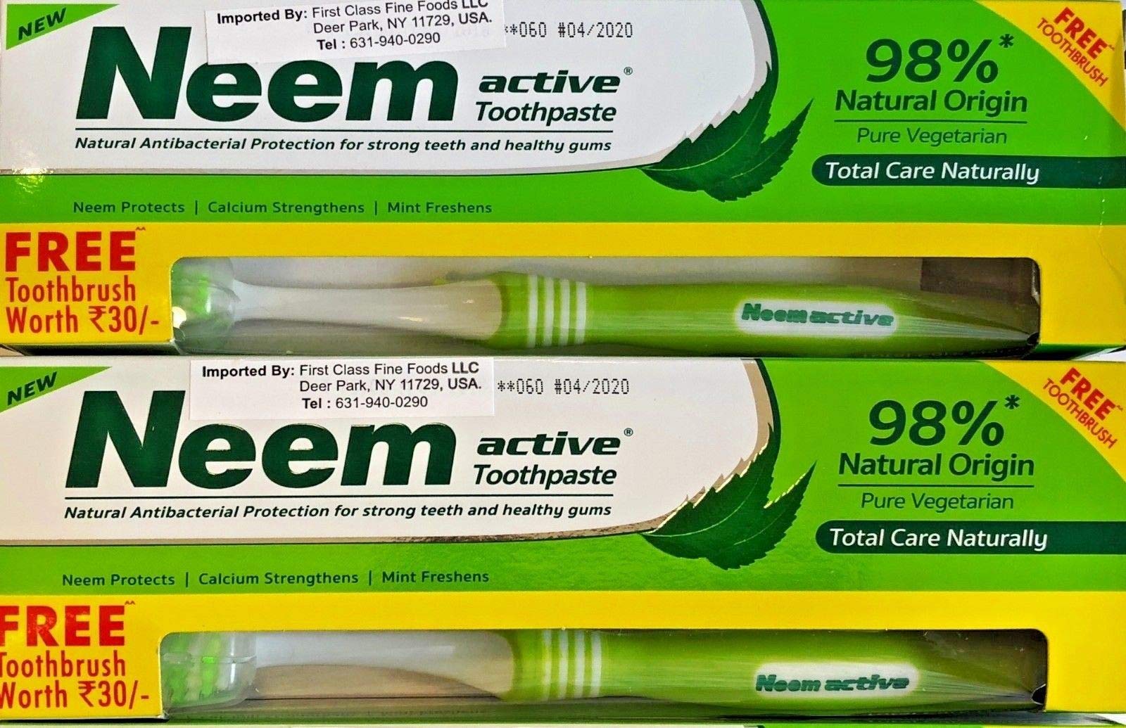 Herbal Toothpaste with Pure Extract of Neem Herb 2 Pack (2 x 200 g)