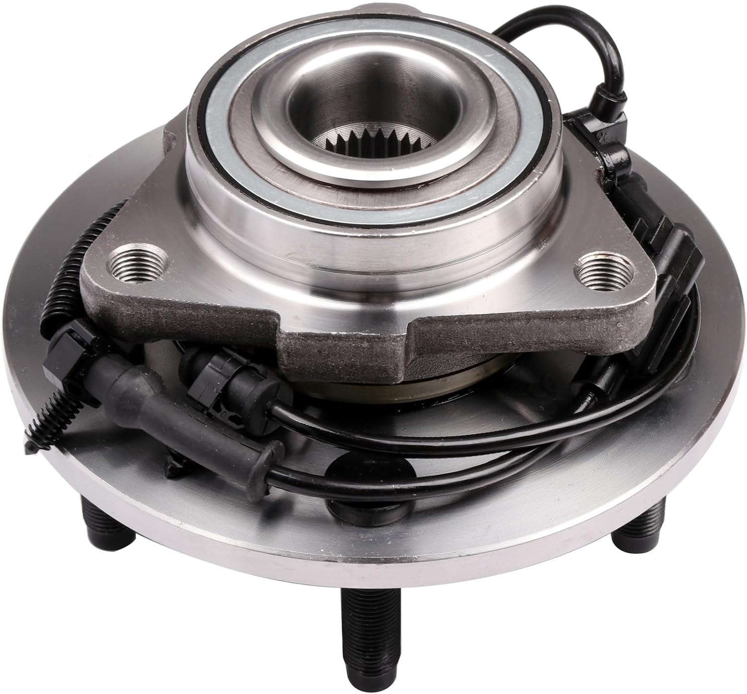 ANGLEWIDE(2-Pack) Left+Right+Front Wheel Hub Bearing Assembly with ABS Sensor 5 Lugs Fits for 2009-2010 for Dodge Ram 1500 Laramie 5.7L,2009-2010 for Dodge Ram 1500 SLT 4.7L Replacement OE 515126