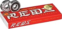 Bones Super REDS Skateboard Bearings 8-Pack - Fastest, Smoothest, Longest-Lasting Performance Bearings