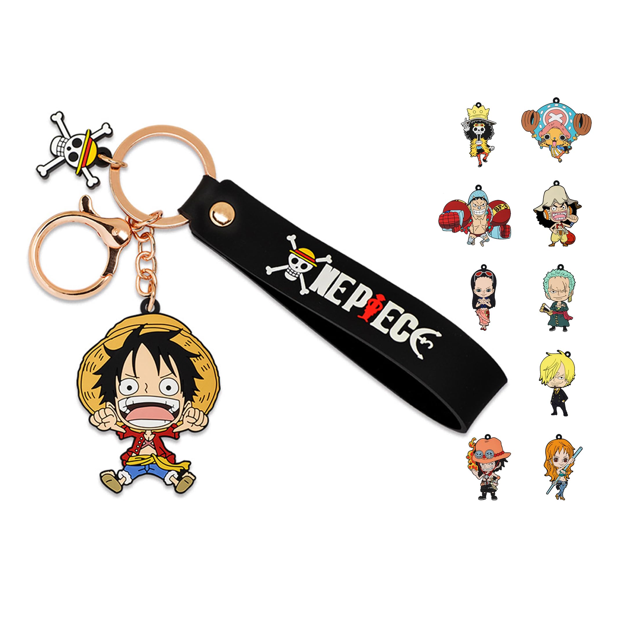 YJacuing Anime Funny Creative Collection Blind Box Keychain, Cute Collectible PVC Charm (B, 1)