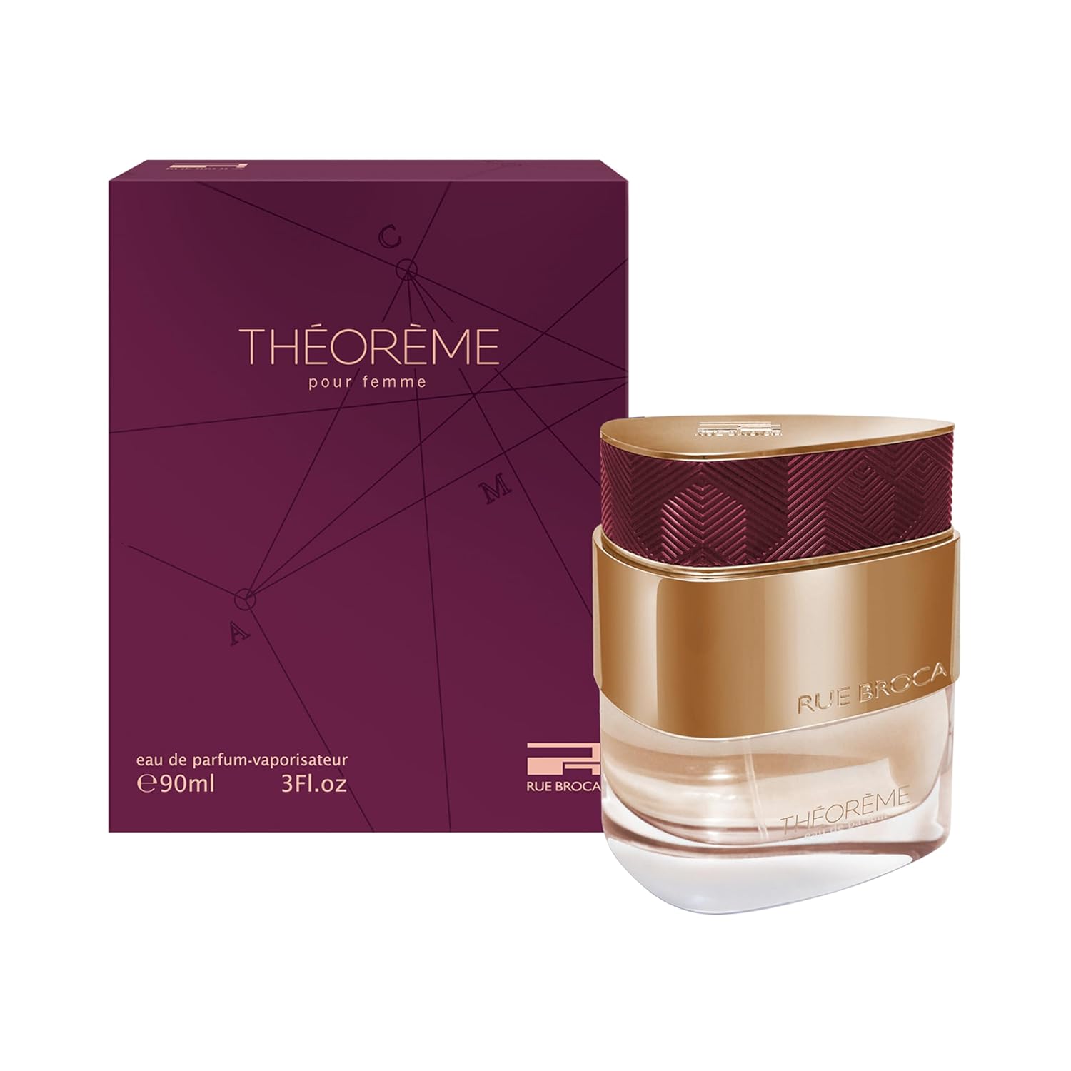 Rue Broca Theoreme Eau de Parfum For Women, 3.0 Fl. Oz – Luxurious Floral Fragrance with Jasmine, Vanilla, and Musk