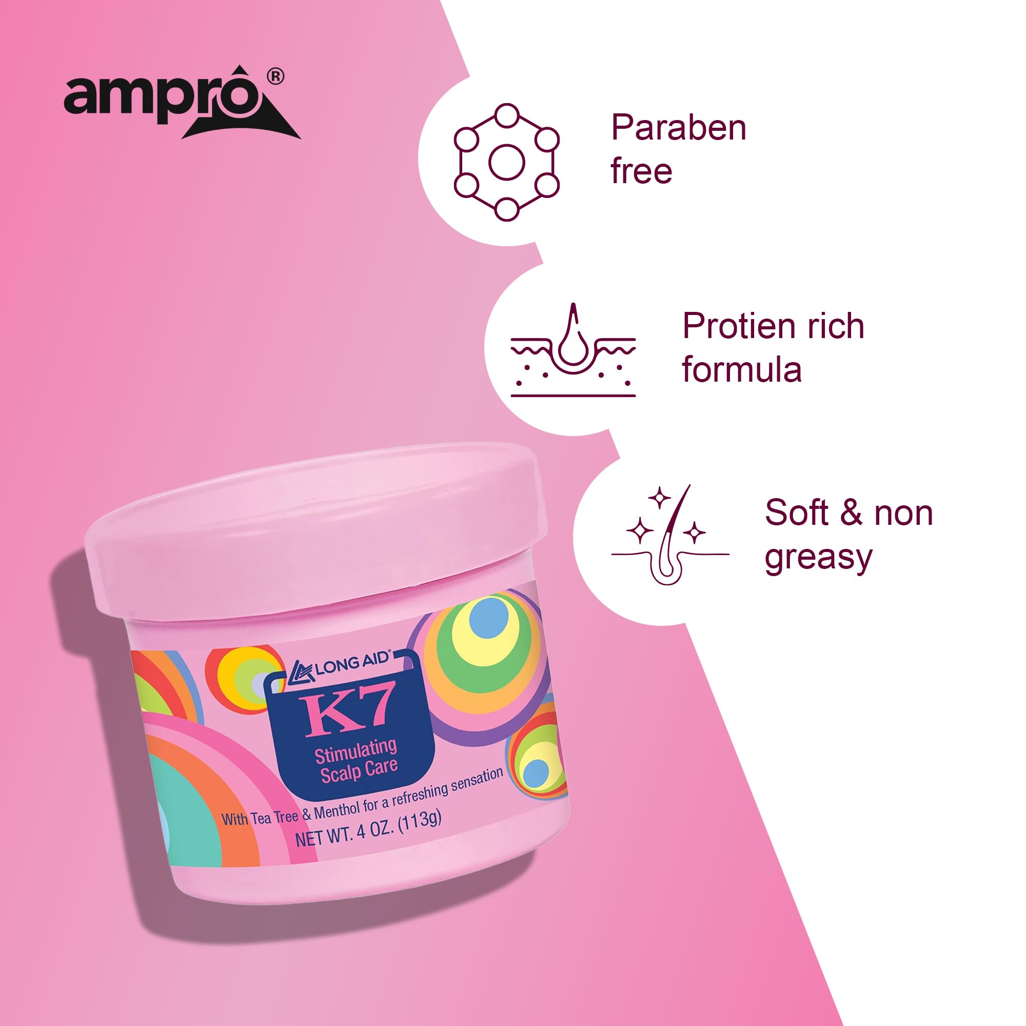 Amazon.com : AmPro Long-Aid K7 Stimulating Scalp Care Conditioner