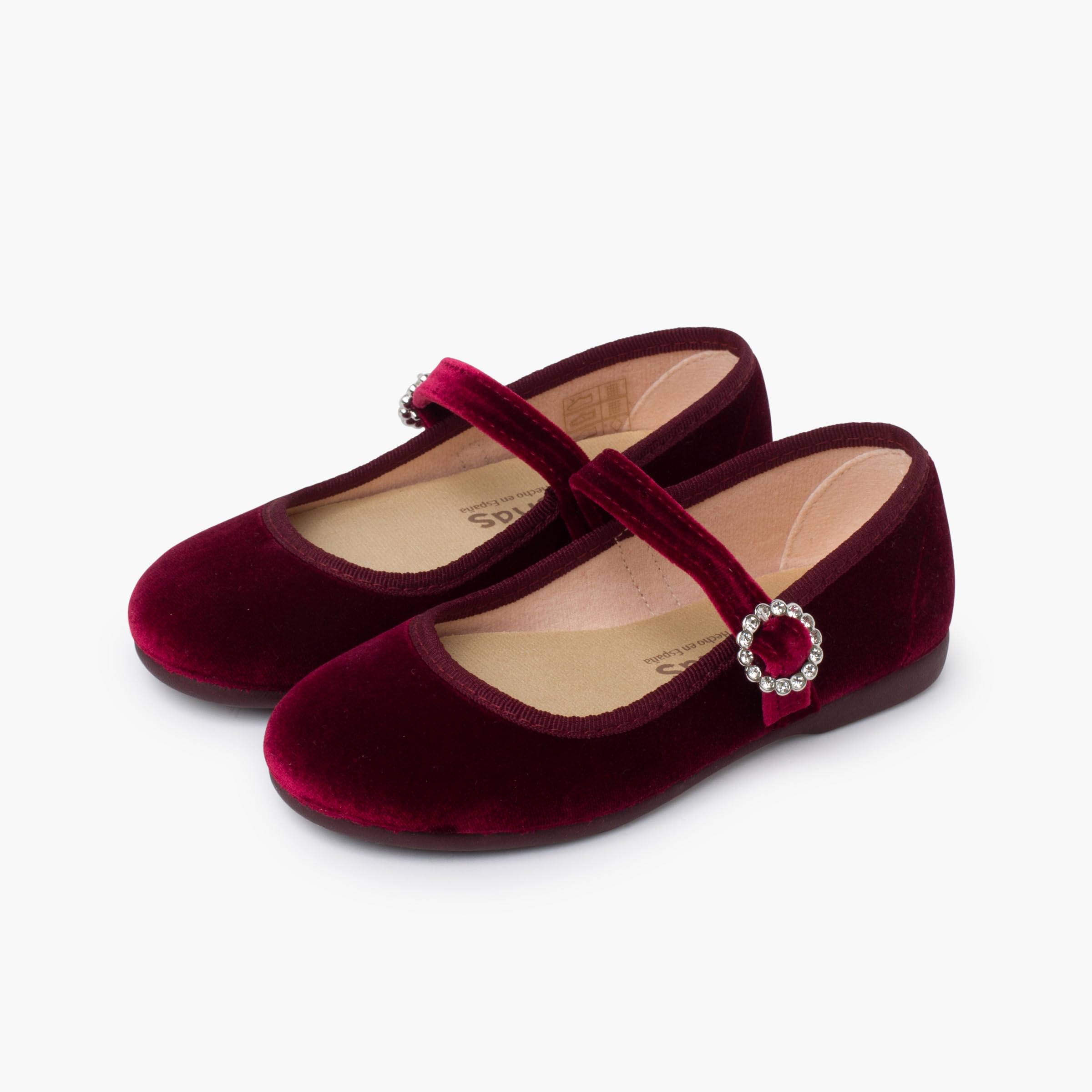 Pisamonas Ballerine con Cinturino Velluto Fibbia Gioiello