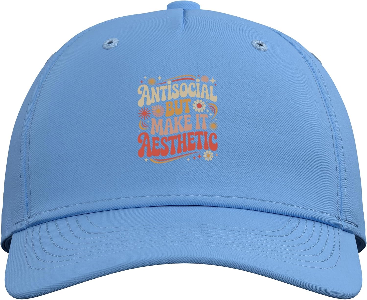 Antisocial But Make It Aesthetic Introvert Shy Stylish - Adjustable Baseball Hat image 2