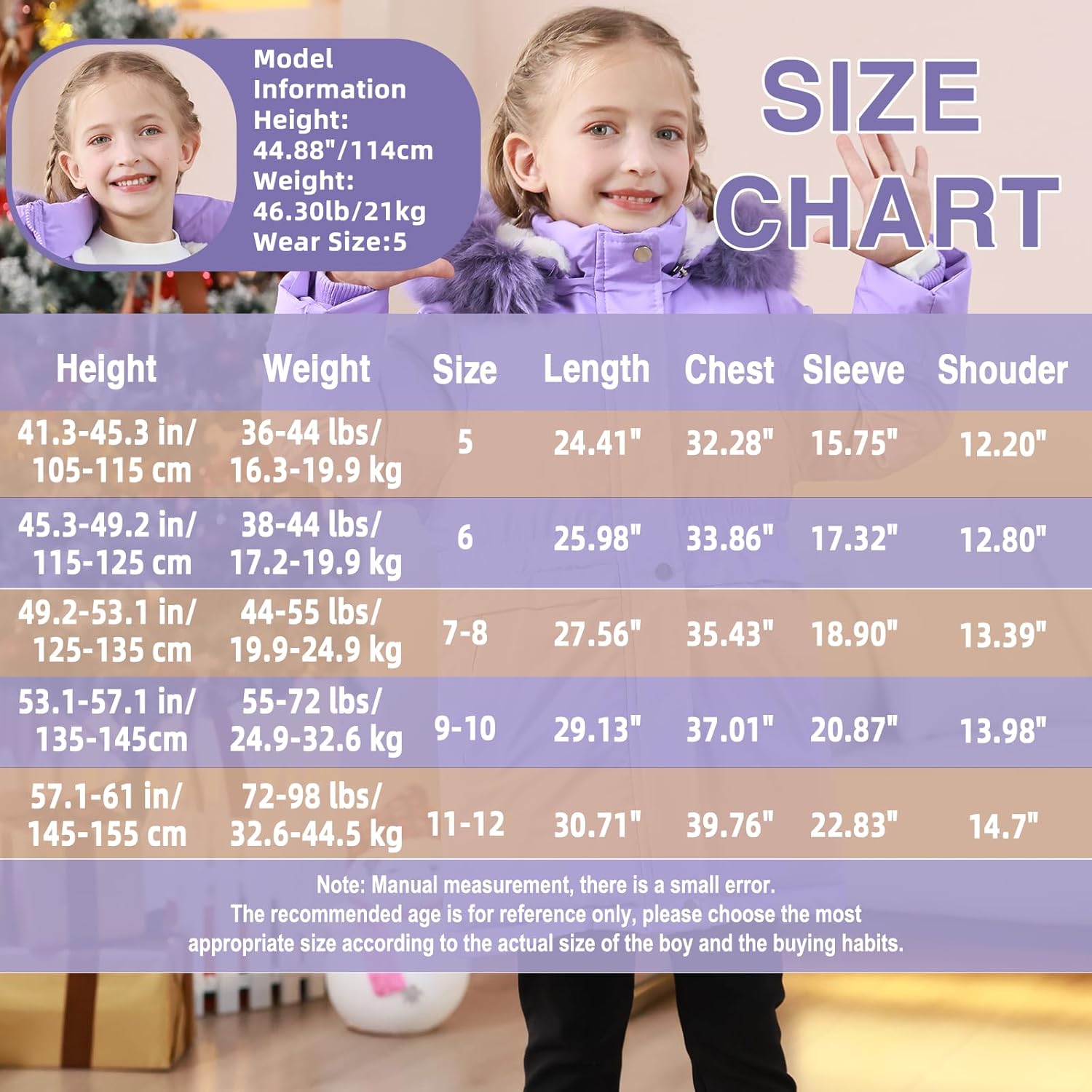 5-12 Years Girls Winter Coat Long Puffer Jacket Outwear Warm Quilted Coats Parka Kids Removable Hood Fleece Inner - Image 4