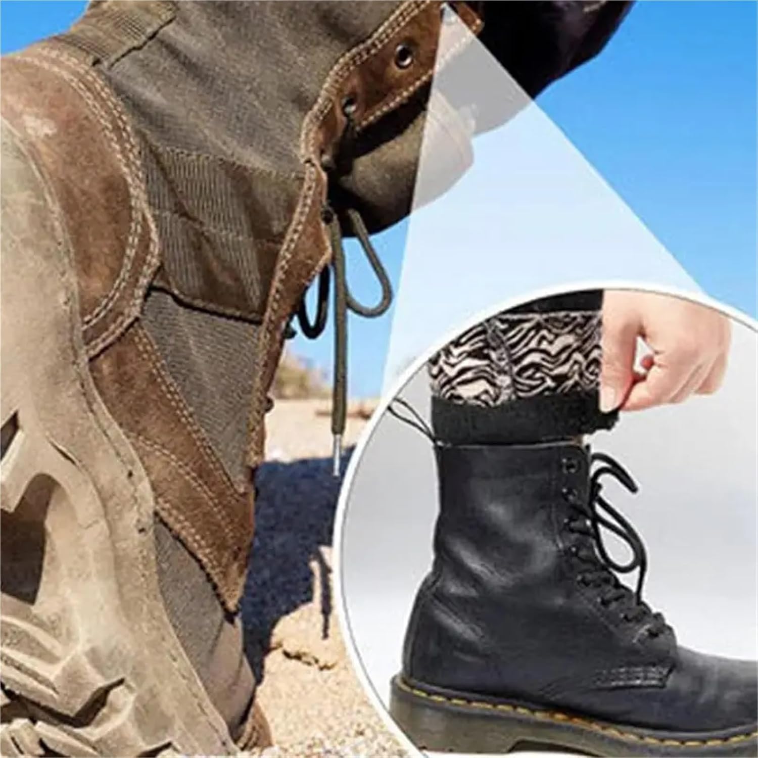 18pcs Adjustable Cowboy Boot Straps Elastic Bands with Hook and Loop for Men Women