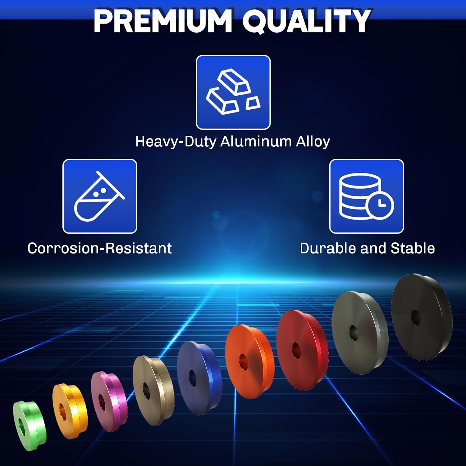 Bearing Press Kit | 10pc Bearing Race and Seal Driver Set with a Driver Handle and 9 Discs Collar Axle Housing, Universal Tool for Bearing Races and Seals in Automotive Wheel Hubs (Colorful)