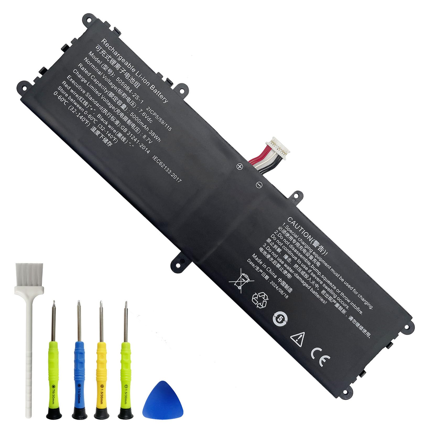 TAVZENL 5059B4-2S-1 38Wh Battery Replacement for Chuwi CWI528 13.3inch GemiBook/CWI529 14inch Gemibook Pro Series 5059B4-2S 505979-3S1P-1 7.6V 5000