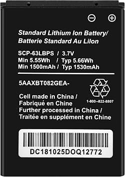 WUHAO for Kyocera E4710 Verizon Kyocera DuraXV LTE E4610 Battery SCP-63LBPS SCP-63/9LBPS Replacement Battery 3.7v