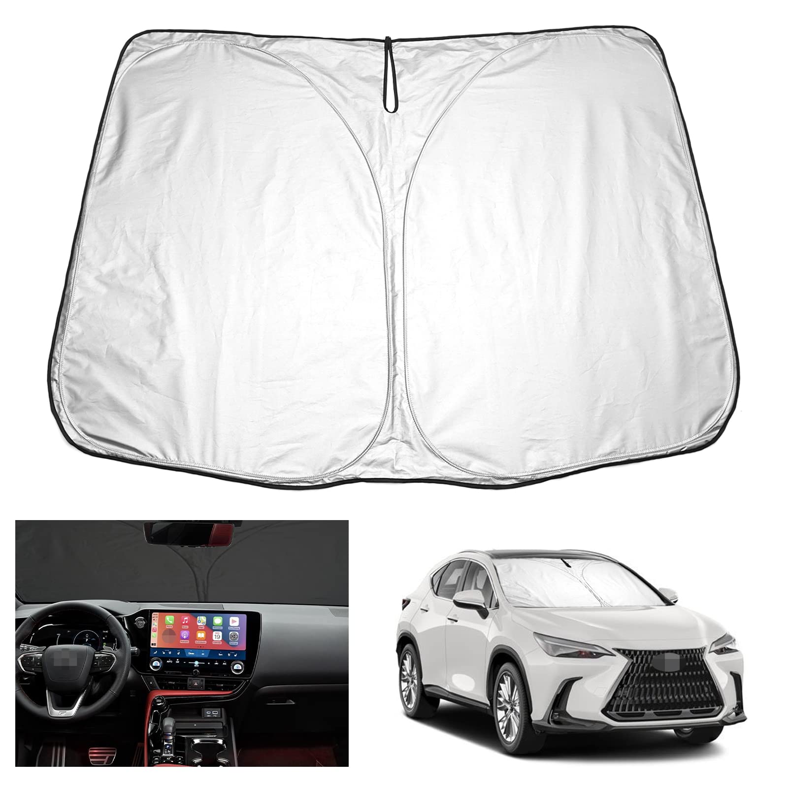 small)Pare-Soleil Pliable pour Voiture, Protection UV avec Isolation Thermique pour Tout