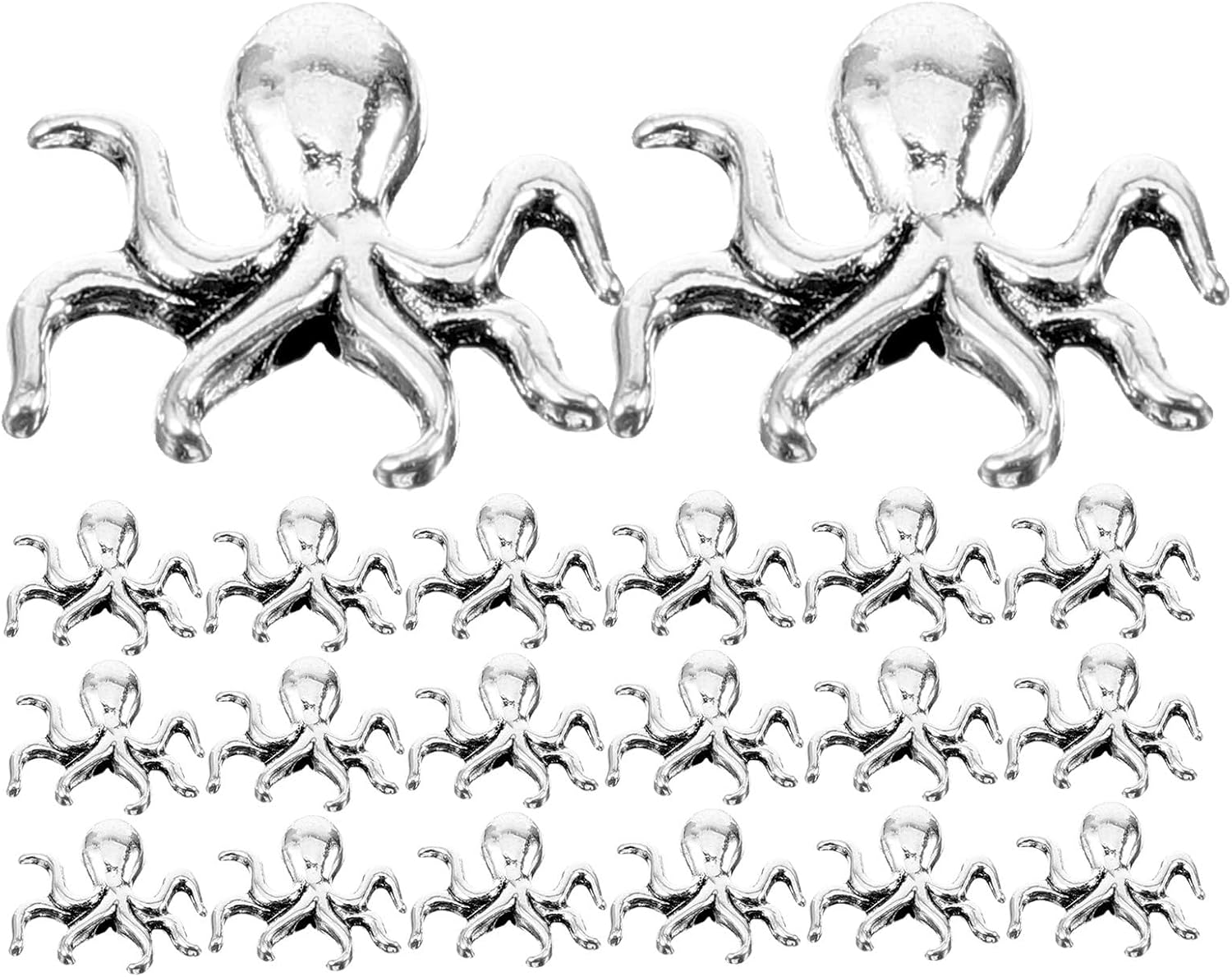 STOBOK Octopus Charms 20 Pcs Metal Alloy Small Jewelry Charms 0.7 Inch for Diy Jewelry Making Necklace Bracelet Craft Accessories - Image 9
