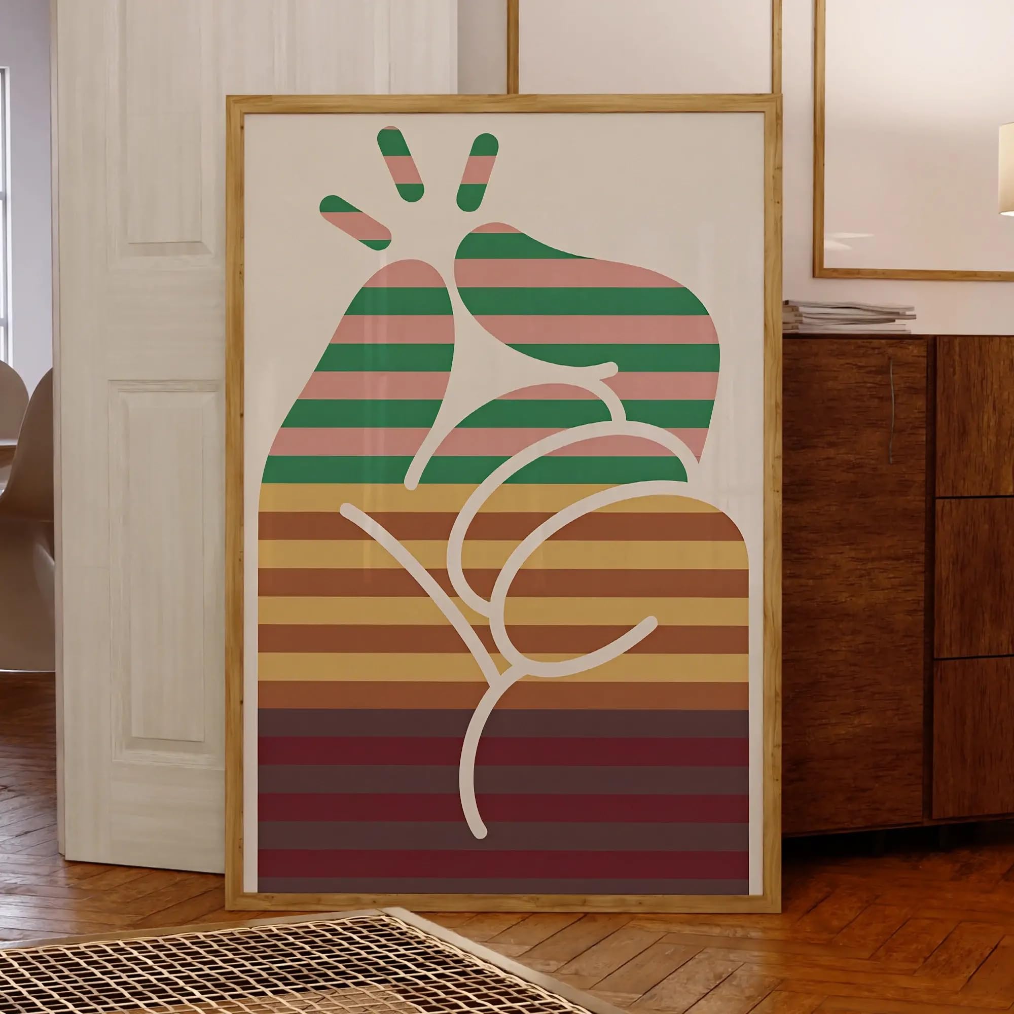 Peintures Doigts croisés de 80x140cm avec cadre de haute qualité