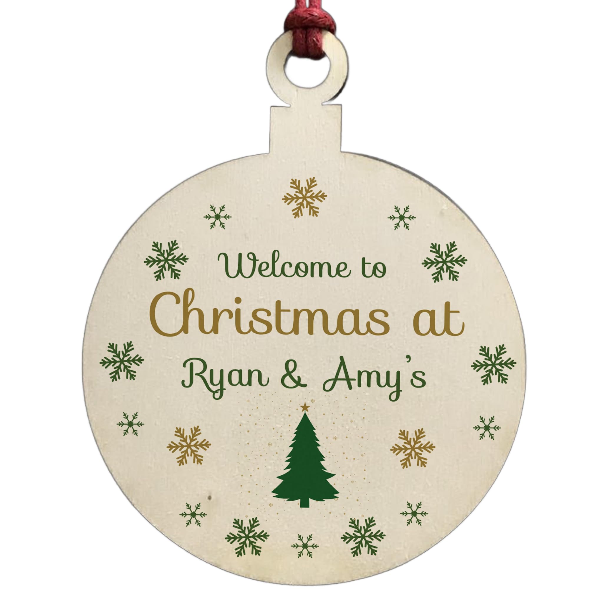 Christmas Tree Decoration Welcome Gift Personalised Bauble Couple Gift New Home