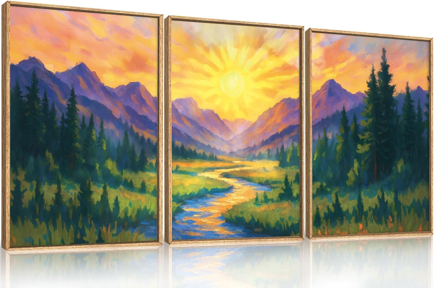 HPNIUB Modern Beach Waves Framed Wall Art Set,Seaside Reed Pathway Wall Decor,Minimalist Neutral Coastal Landscape Printing,Boho Seascape Nature Artwork for Living Room, Bedroom,Bathroom-16''x24''x3