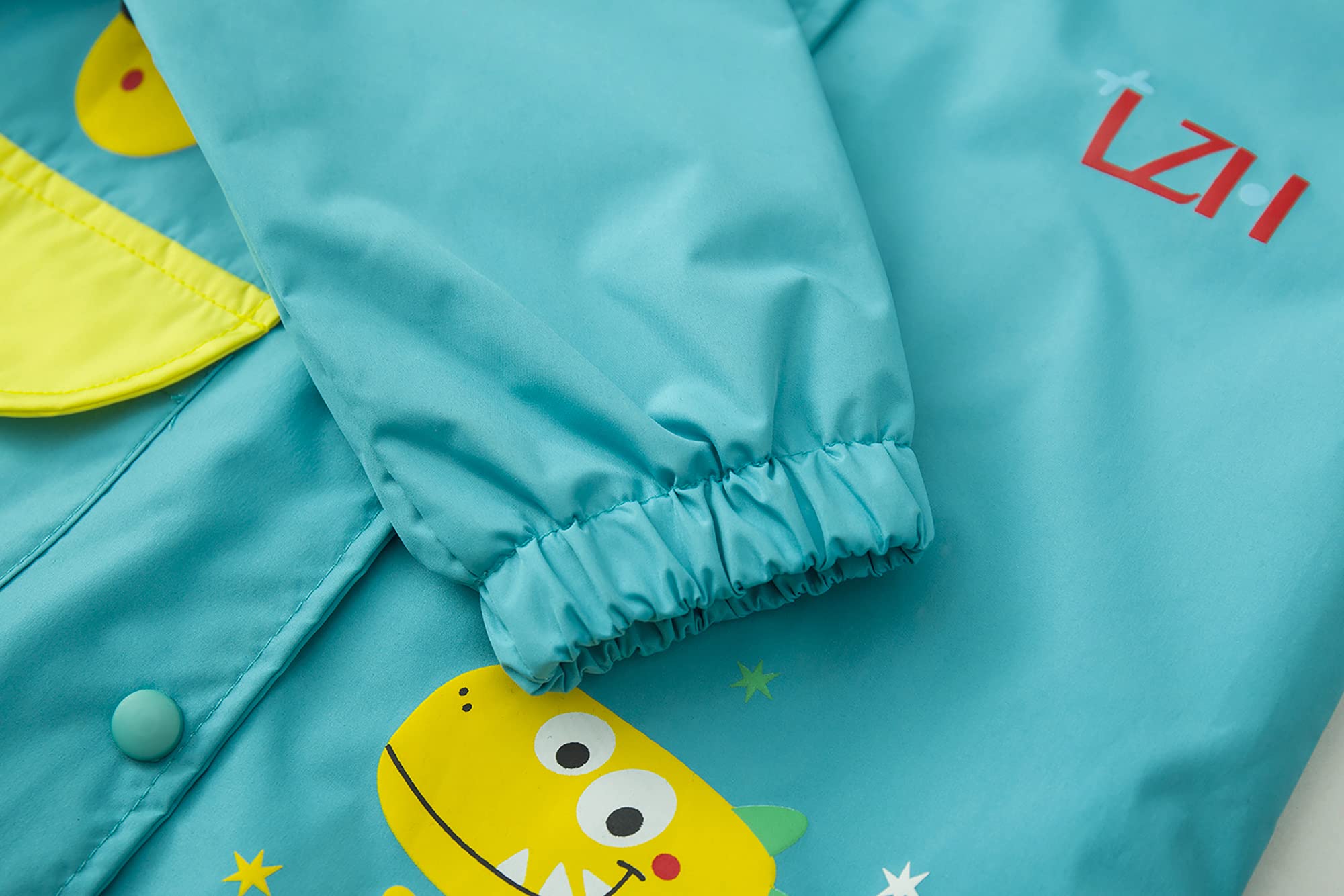 LZH Boys Raincoat Bambini Bambini impermeabili Girls con cappuccio, Pantaloni Giacca Vestito leggero 2 pezzi Set