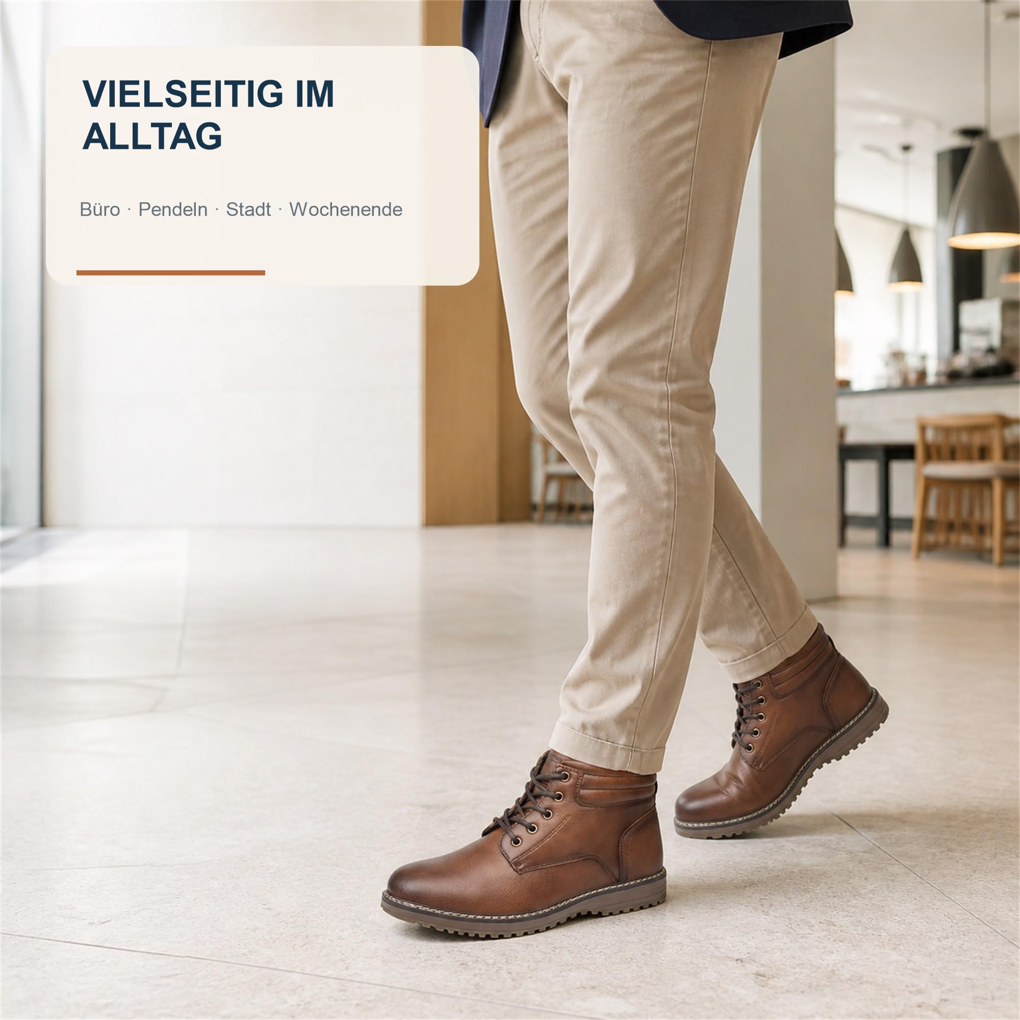 KNBR Botas de moto para hombre, botas clásicas Chukka, zapatos casuales