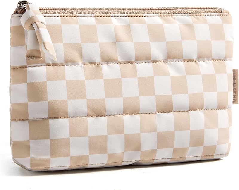 Necessaire de maquiagem BAGSMART pequena em tecido acolchoado lavável à máquina