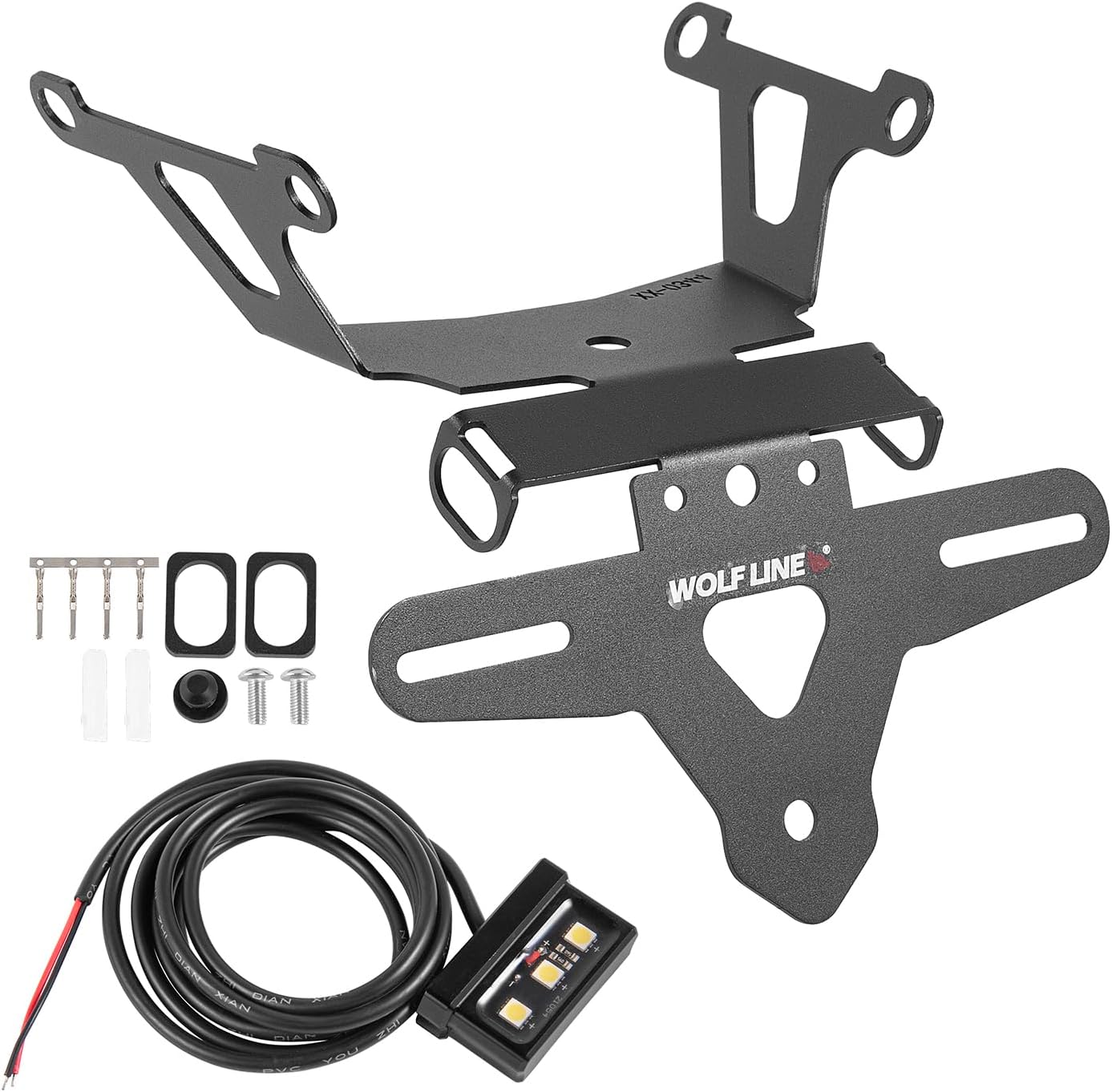 Motorcycle License Plate Holder Bracket with LED Light for Honda CB650R CBR650R 2024 2025 CB CBR 650R Rear Fender Tail Tidy Number Mount
