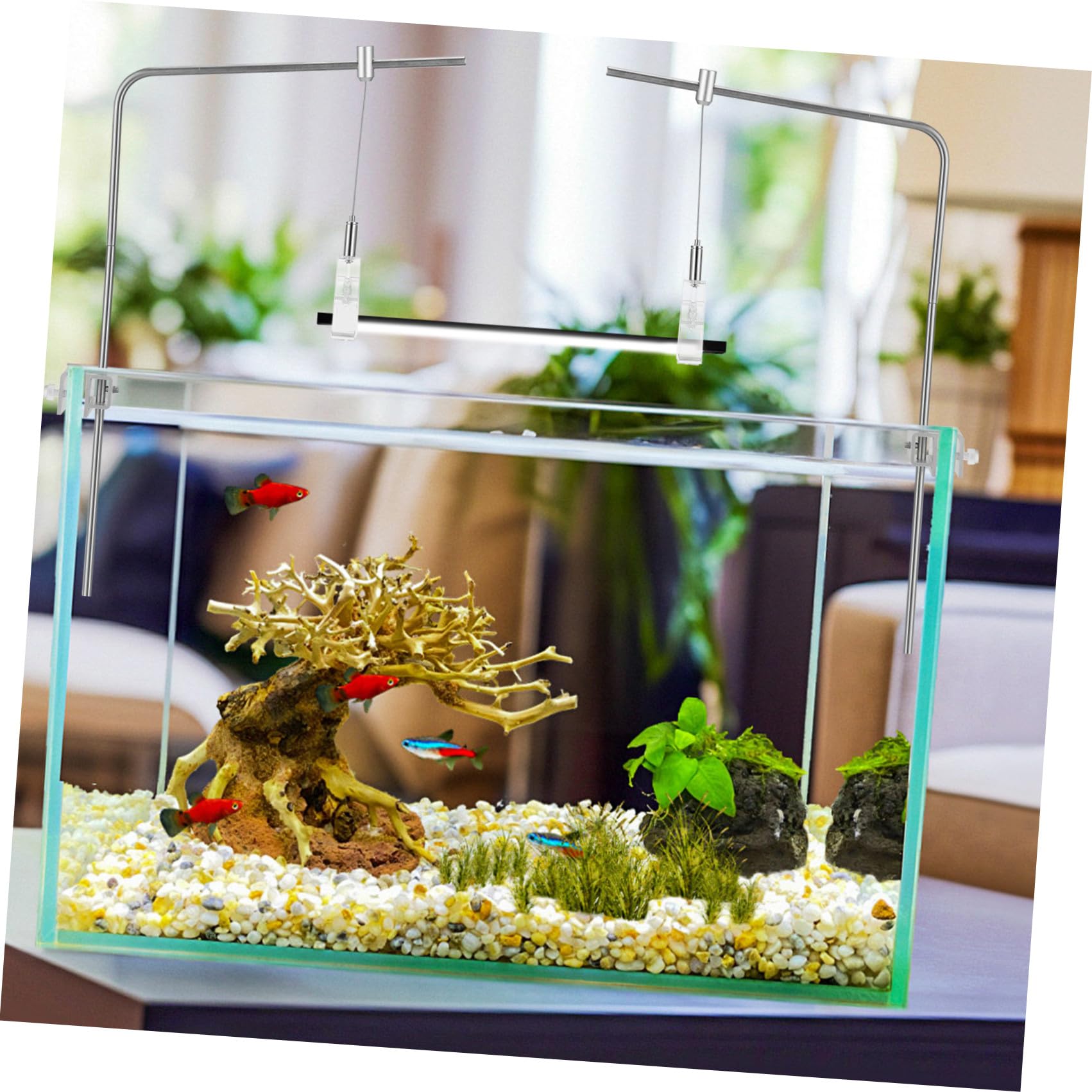 2 Stück Aquarienlampenhalterung Verstellbar aus Aluminiumlegierung
