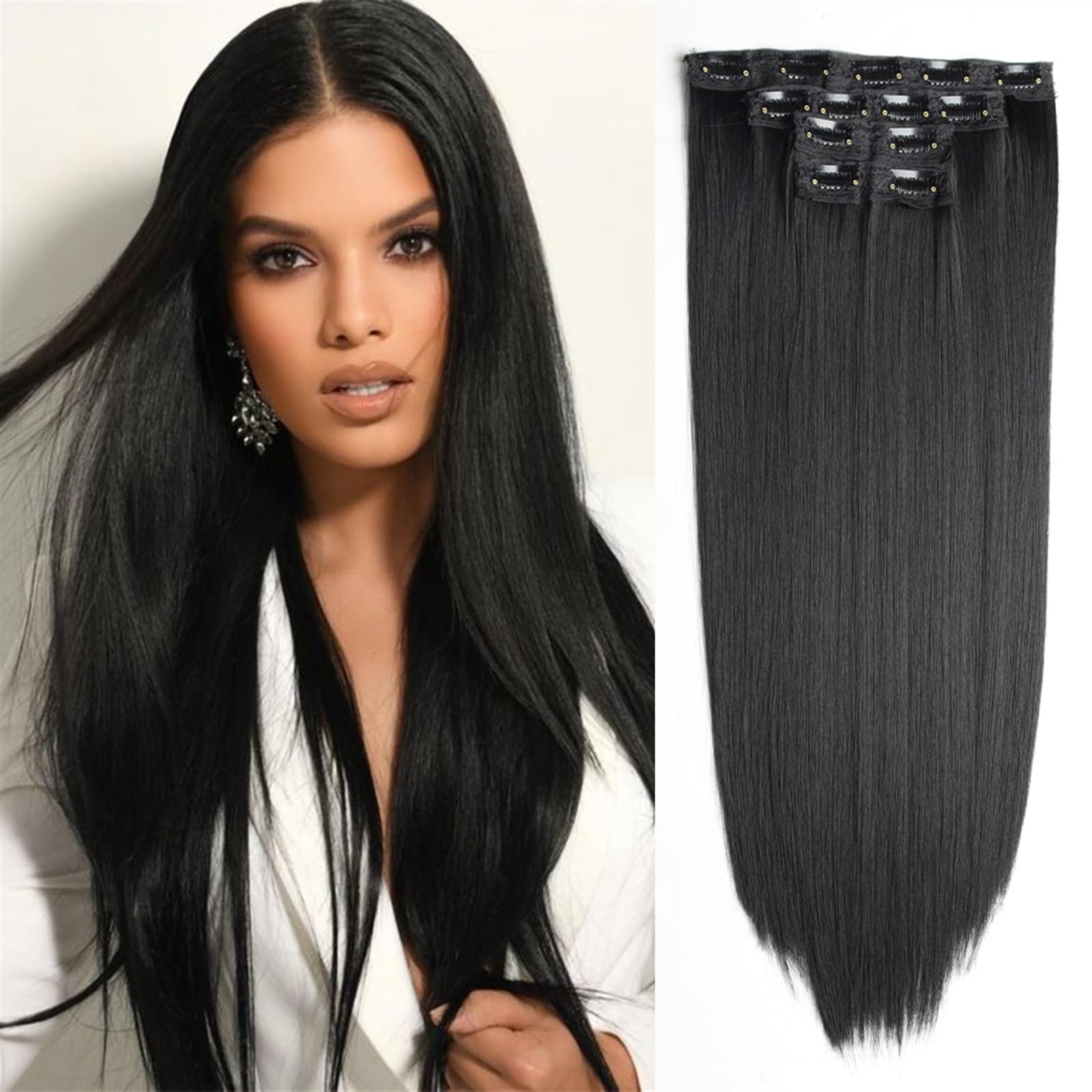 Amazon.com: Hair Extensions Hair Extensions Straight Clip in 