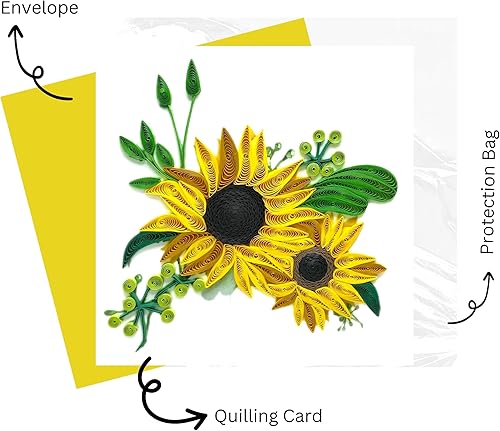 Miniatura 3 de TUMYBee Tarjeta de flores, tarjeta floral de 5 x 7 pulgadas, tarjeta para todas las ocasiones, cumpleaños, San Valentín, mejorarse pronto, gracias,