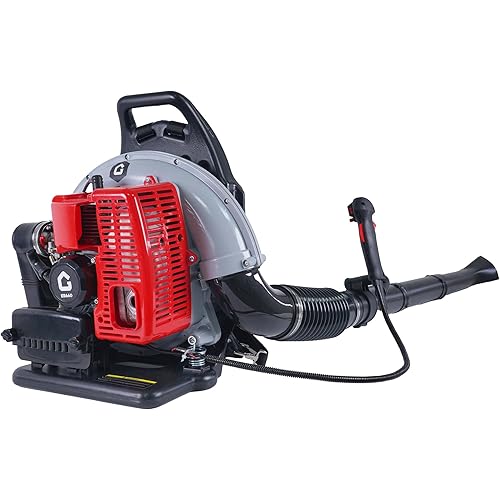 66CC Backpack Blower, 4-HP 2-Cycle Gas Leaf Blower with 880 CFM & 320 MPH, Backpack Leaf Blower, Powerful Clearing Performance for Wet Leaf & Debris Clean & Snow Removal