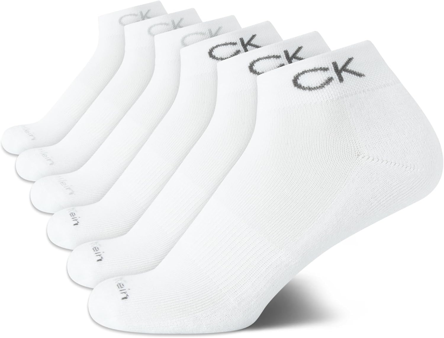 Calvin Klein Girls Ankle Socks - 6 Pack Stretch Performance Cushioned Athletic Quarter Socks with Arch Support