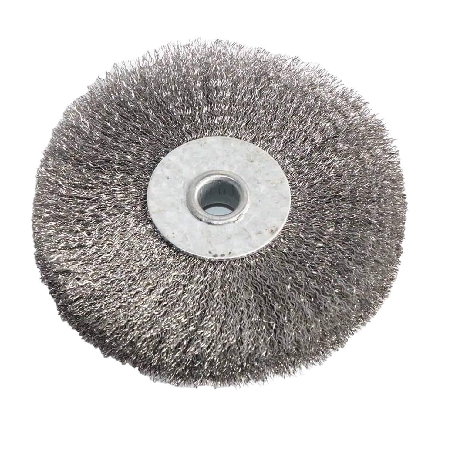 1pc Wire Wheel Brush 4" 6" Hole 10mm 16mm Flat Type for Bench Grinder Polishing Abrasive Tool for Metal Derust Wood Deburring(125x16)