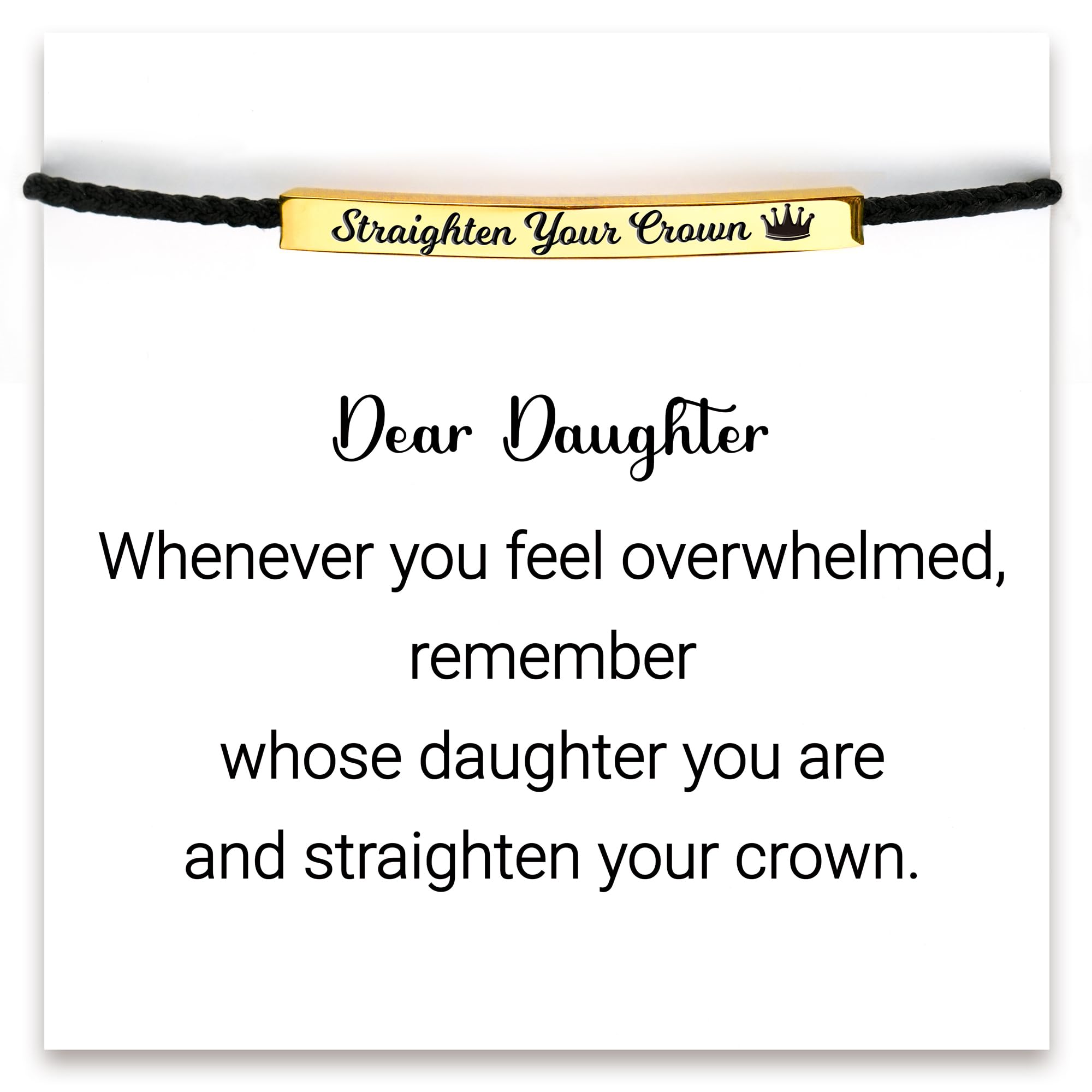 STORYJEWELLERY Daughter Bracelet, Daughter Gifts, Bracelet for Moms and Daughters, Daughters Birthday Gifts from Mom, Graduation Presents, Inspirational Jewelry
