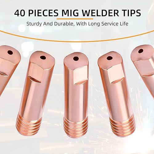 Miniatura 6 de Puntas de soldadura Mig 11-30 (0.030 pulgadas) Punta de contacto de soldadura .030 pulgadas de repuesto para consumibles de pistola de soldadura MIG