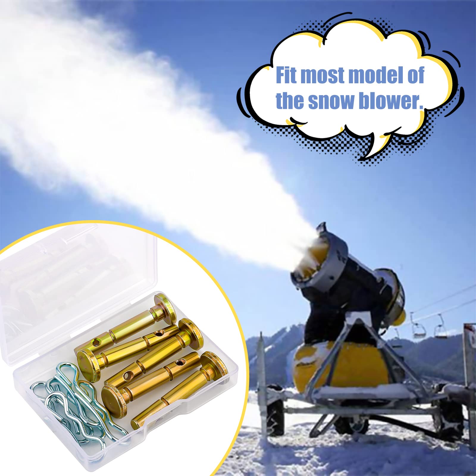 SAVITA 5 Szt. 1,3x0,6x4,1cm Kolek Scinany i 5 Szt. Zawleczek Shear Pin Czesci Zamienne do Cub Cadet 738-04124A 714-04040 Odsniezarka MTD Craftsman Cub Cadet